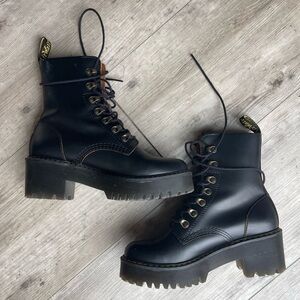 Dr. Martens Leona Women’s Vintage Smooth Leather Heeled Boots